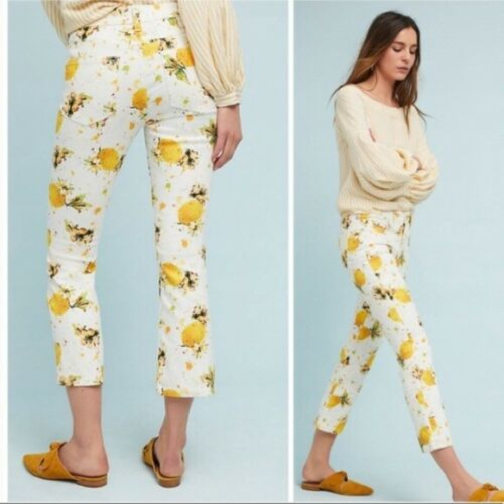 Anthropologie Pilcro & Letterpress Lemon Jeans 25